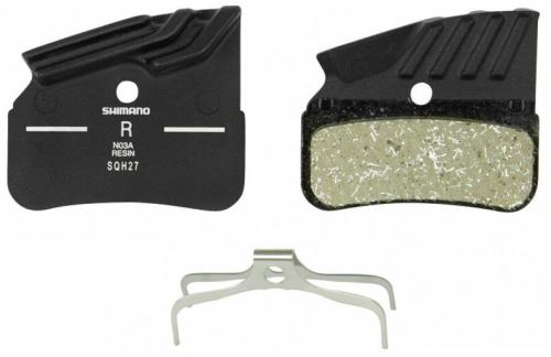 Brzdové destičky SHIMANO N03A polymer, s chladiči čtyřpístkové, v krabičce