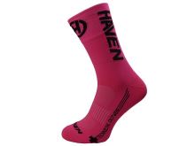 Ponožky HAVEN LITE Silver NEO LONG pink/black 2 páry vel. 6-7 (40-41) 2 páry