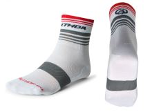 AUTHOR Ponožky ProLite X0 L vel. 41-44 (bílá/šedá/červená)