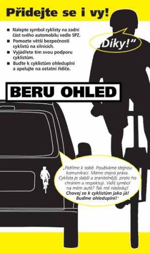Samolepka Cyklista černá