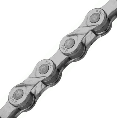 Řetěz KMC e9 E-bike, EPT povrch šedý, v krabičce 136 čl.