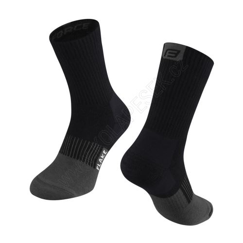 Ponožky FORCE FLAKE, černo-šedé