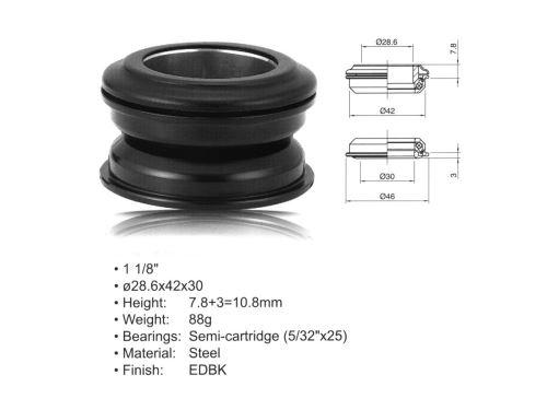 Hlavové složení Author ACO-HS24 Internal (1 1/8")