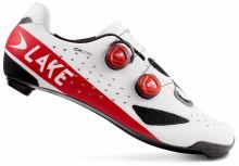 Tretry LAKE CX238 Carbon bílo/červené vel.42,5