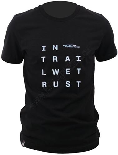 Tričko ROCK MACHINE unisex černé logo IN TRAI LWET RUST
