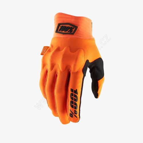 Rukavice 100% COGNITO D3O Gloves Fluo Orange/Black