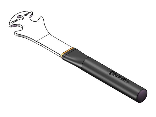 AUTHOR Nářadí CC W15 Klíč pedál 15x320 mm   (černá)_(1)