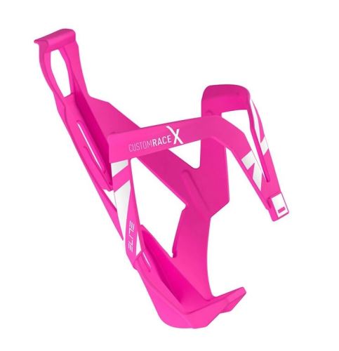 Košík na láhev ELITE košík CUSTOM RACE X, lesk, fluo, růžová/bílá