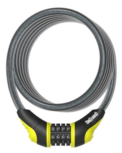 Zámek ONGUARD spirála 1800x10 mm kódový žlutý (282205)